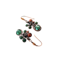 Arched Bright Copper Earrings
